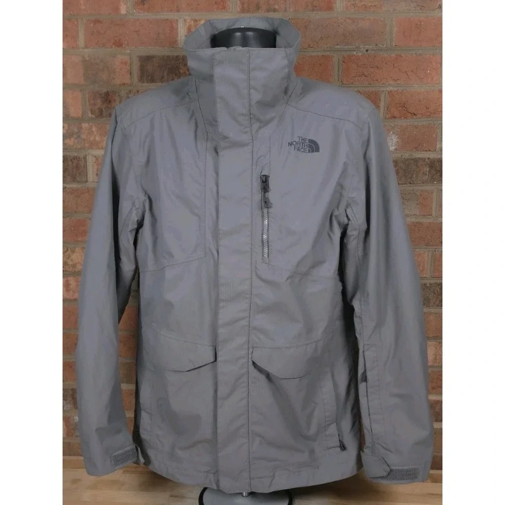 The North Face Mens Thermoball Eco Snow Triclimate Jacket Medium Gray Shell